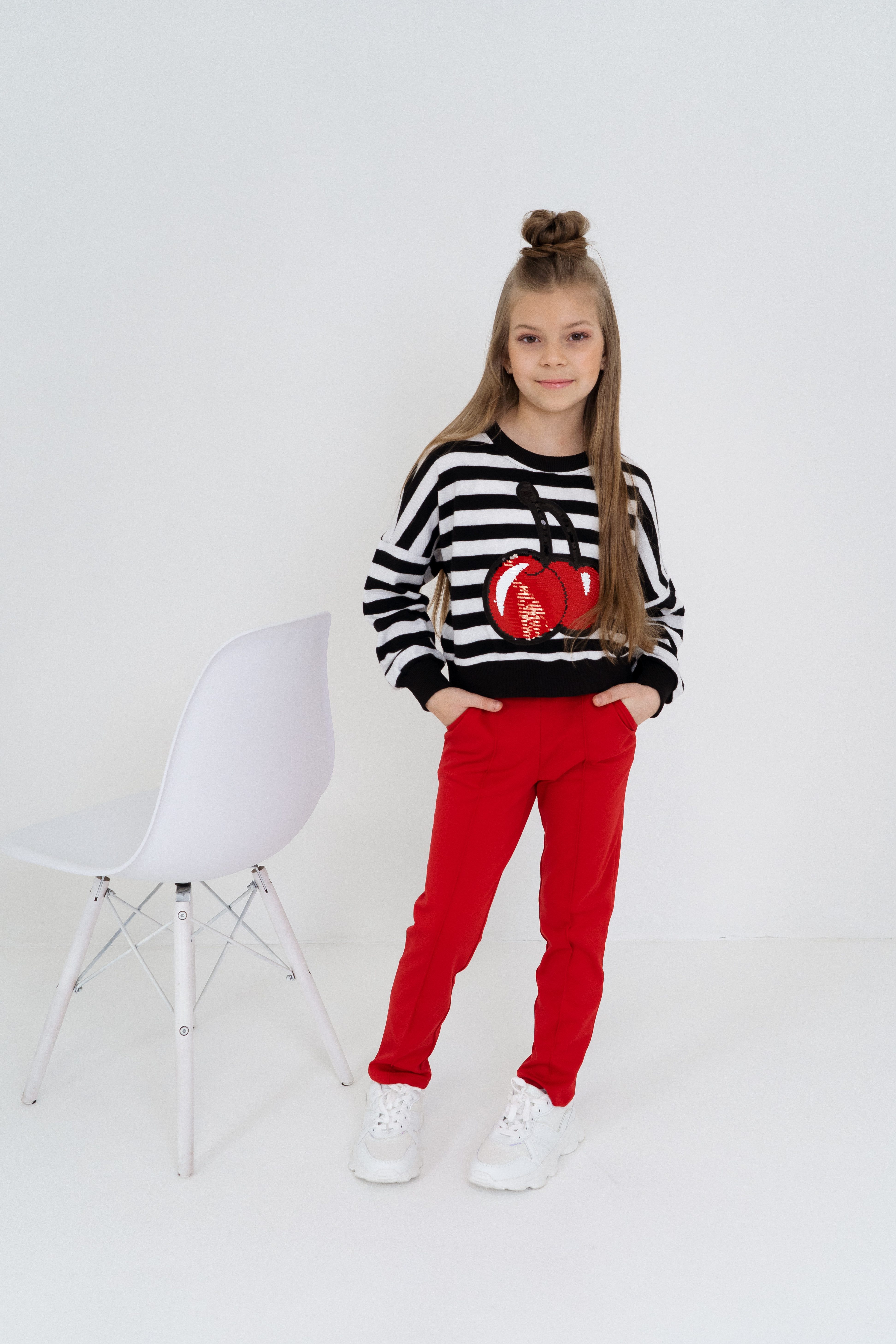 LEMONI Jerseyhose Elegante rote Hose für günstig online kaufen