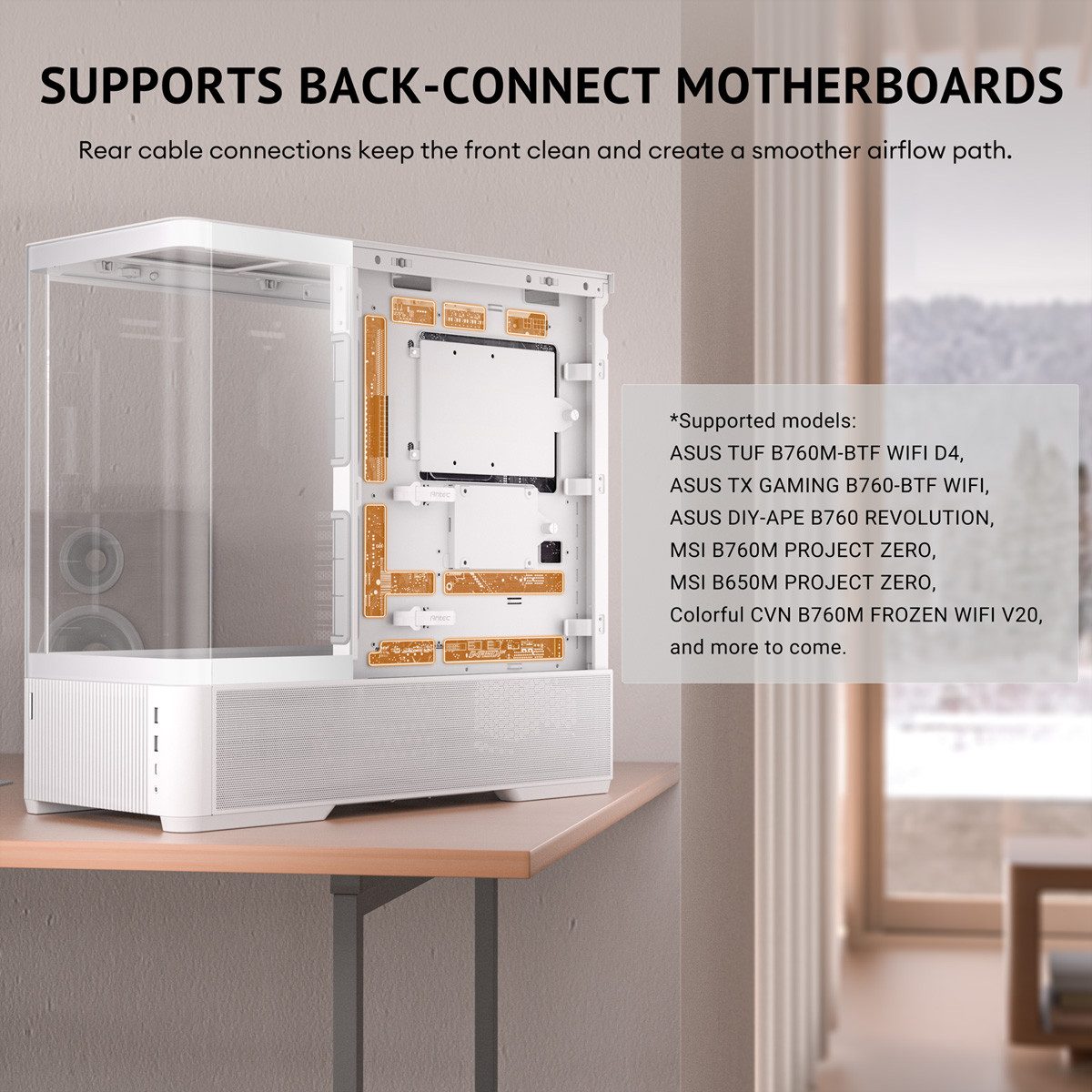 Antec PC-Gehäuse Constellation C6 Curve Air White PC Gehäuse ATX Midi Tower