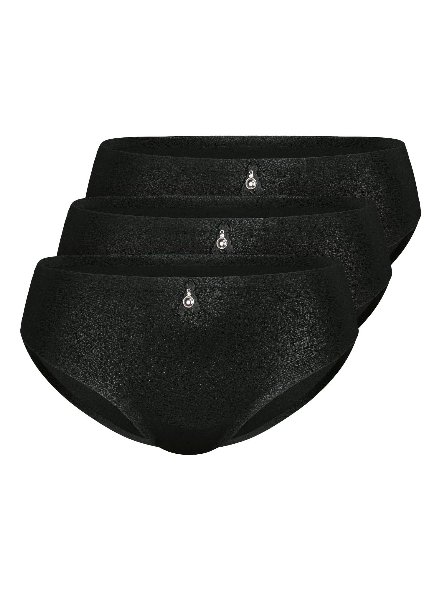 Sassa Bikinislip 3er Pack Slip SPARKLING LIGHT (Spar-Set, 3-St) Nahtlose Abschlüsse, Glitzer-Stoff mit Wow-Effekt