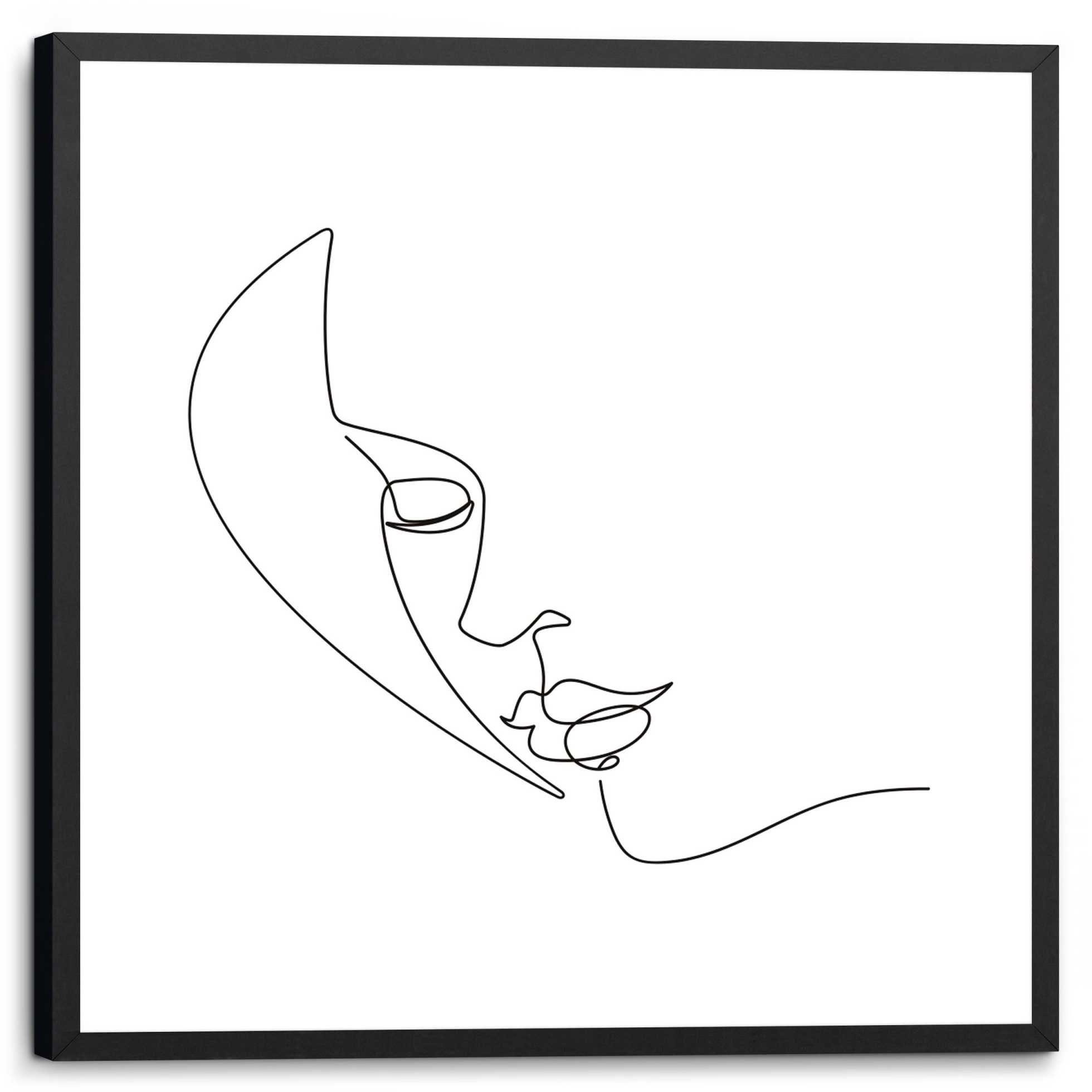 Reinders! Wandbild Silhouette Gesicht - Gerahmtes Bild | Kunstdrucke
