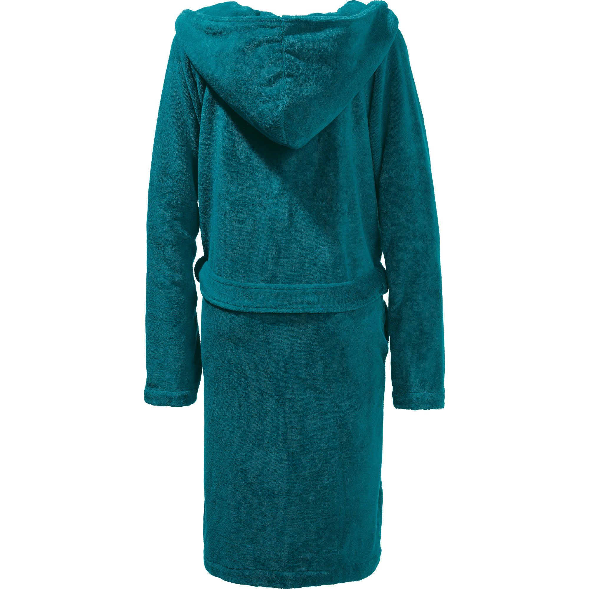 Erwin Müller Bademantel Velours Unisex-Bademantel "Balingen" mit Kapuze, Rü günstig online kaufen