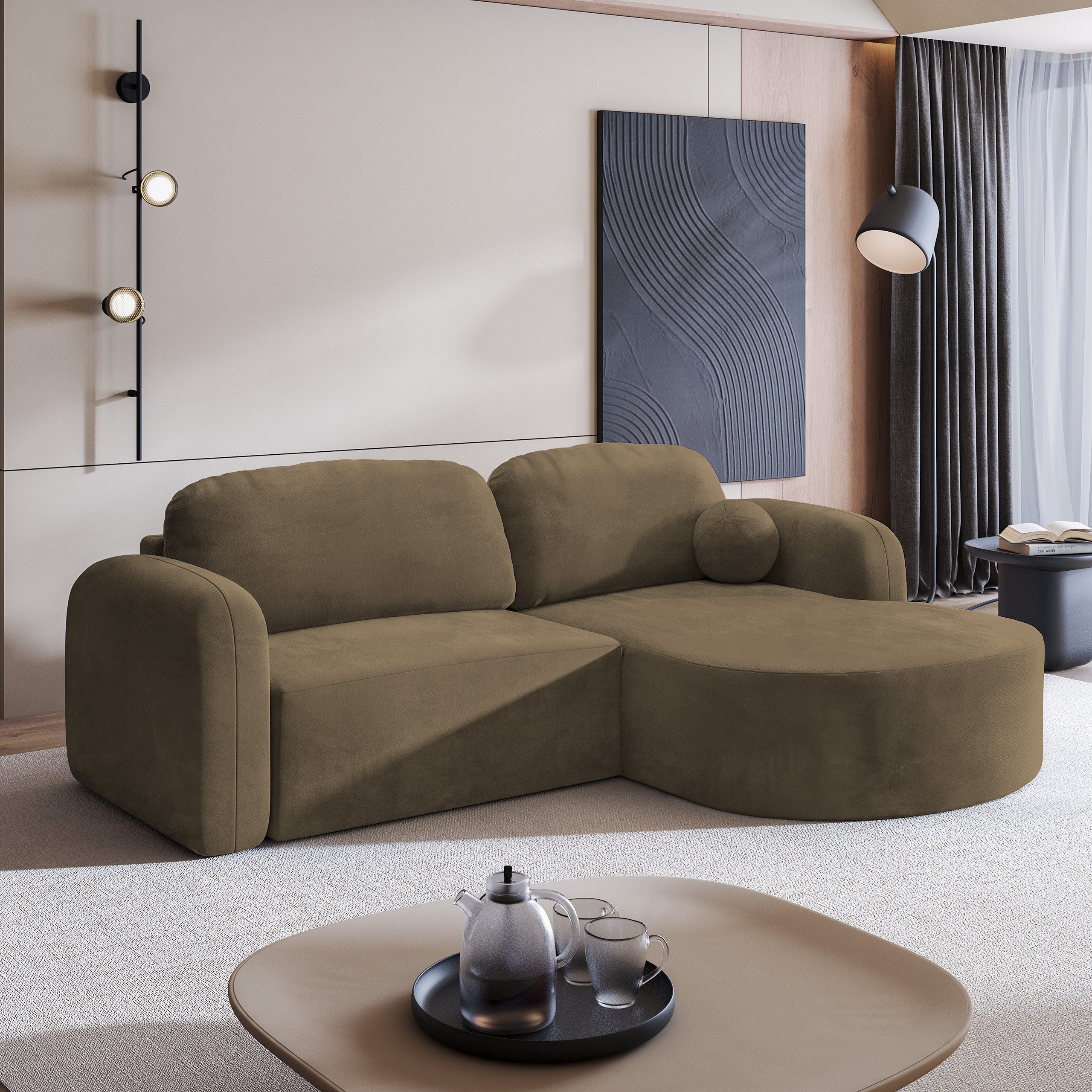 Masseno Ecksofa AMILIA mit Schlaffunktion L-Form, günstig online kaufen