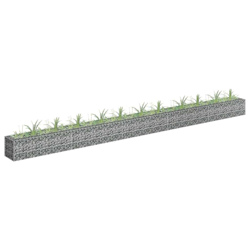 vidaXL Hochbeet Gabionen-Hochbeet Verzinkter Stahl 450×30×30 cm (1 St)
