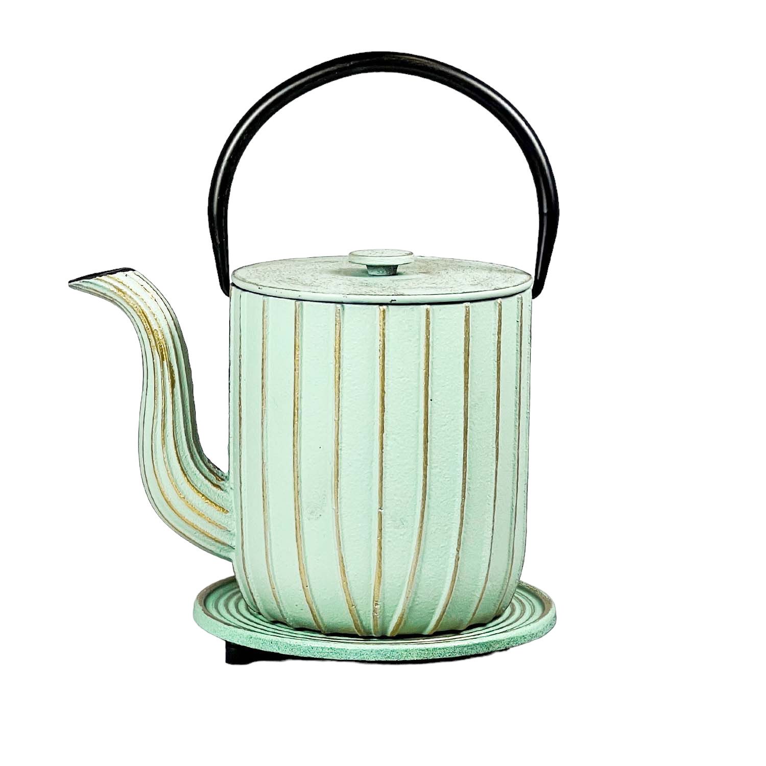 JA-UNENDLICH Teekanne Mariage, 1.0 l, aus Gusseisen handgefertigt im Sandgussverfahren, innen emailliert