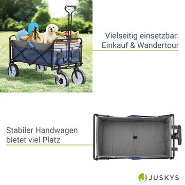 Juskys Bollerwagen, 100 kg Tragkraft, Transportwagen faltbar, Einkaufen & Outdoor