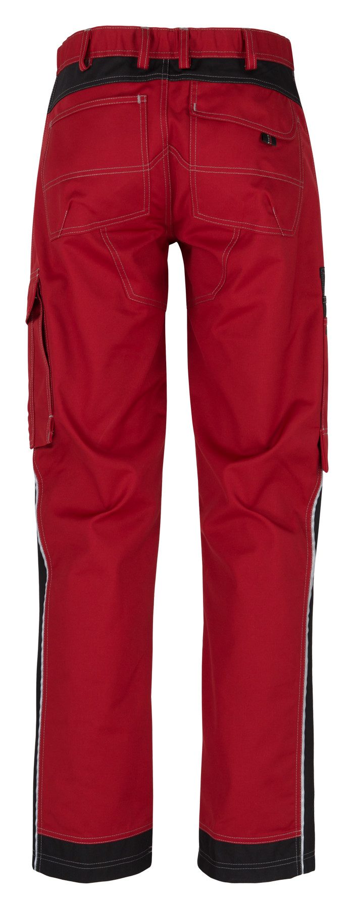 BEB Arbeitsbundhose beb HANDWERK Herren Bundhose INFLAME Polyestermix Rot/Schwarz