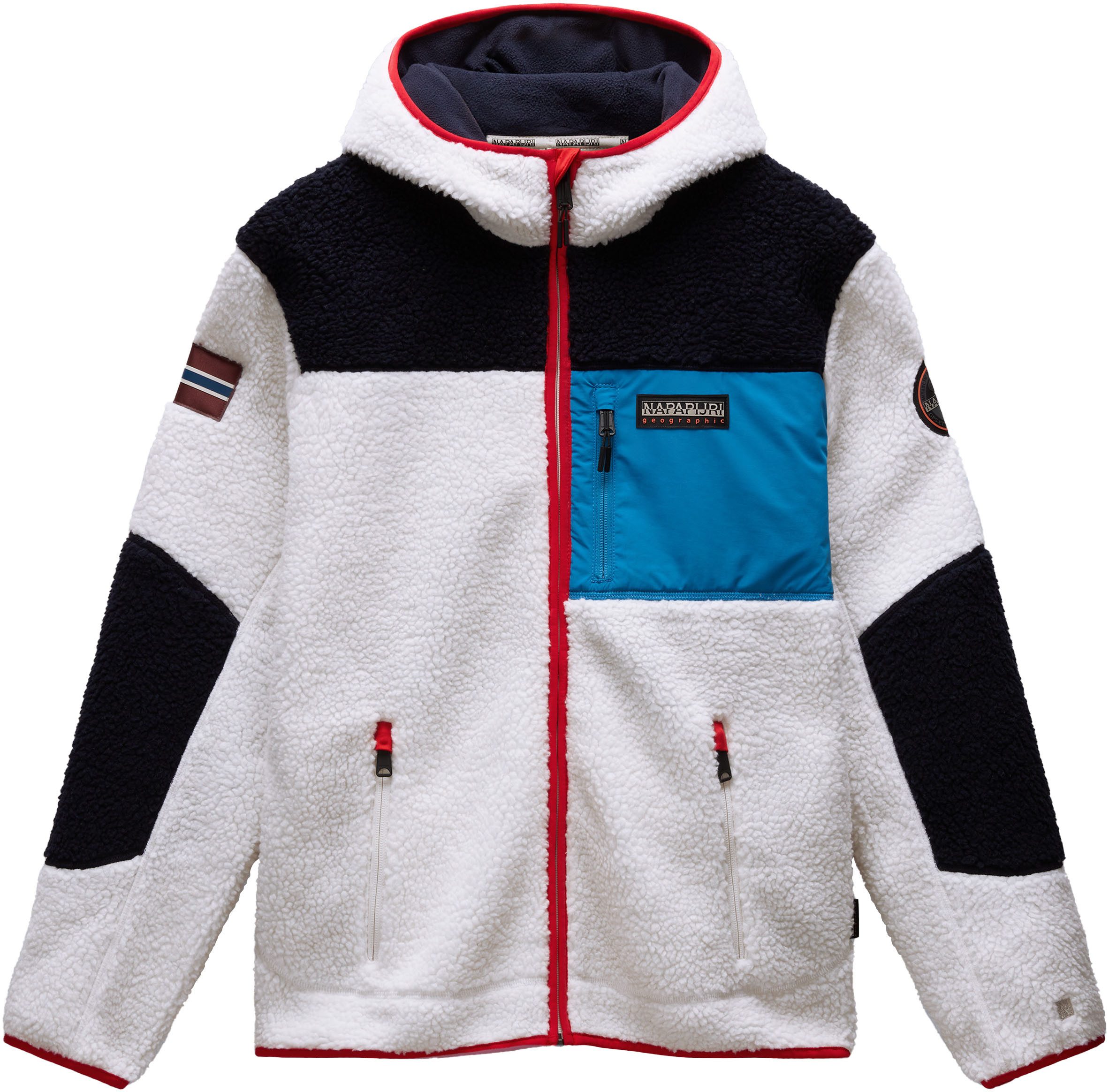 Napapijri Plüschjacke YUPIK mit kontrastfarbenen Details günstig online kaufen