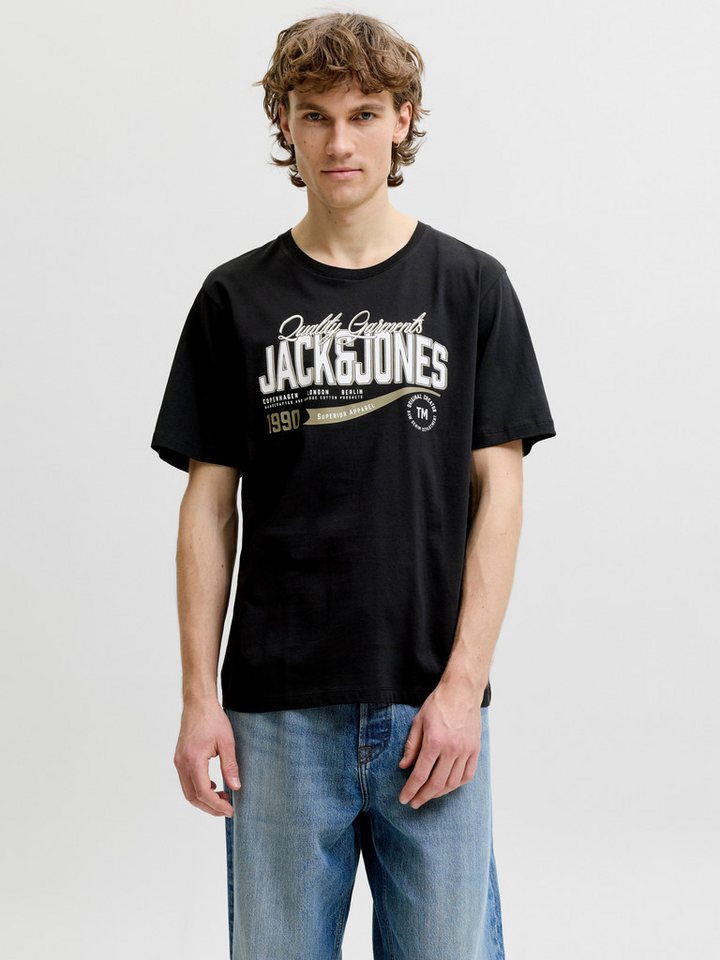 Jack & Jones T-Shirt JJELOGO TEE SS O-NECK 2 COL AW26 SN Baumwolle, regular fit