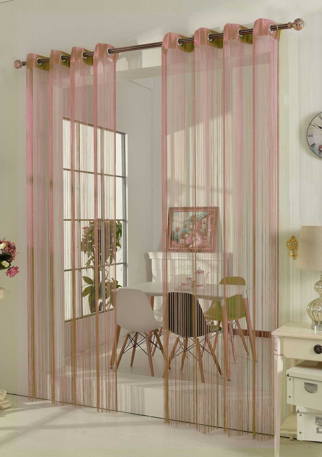 Gardinenbox Gardine (1 St), Ösen, Fadengardine, Fadenstore Raumteiler 20304 günstig online kaufen