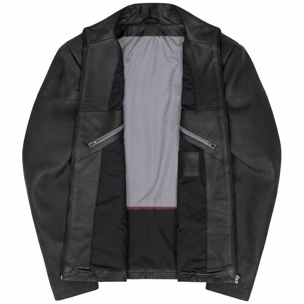 Mouflon Lederjacke Alex Perforiertes Leder aus echtem, softigem Lammnappa-Leder.