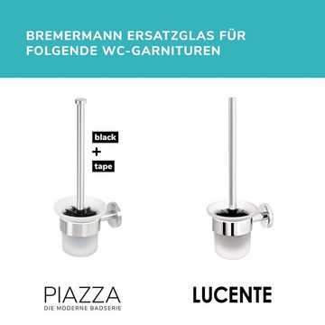 bremermann WC-Reinigungsbürste Bad-Serie PIAZZA & LUCENTE - Ersatzglas WC-Garnitur