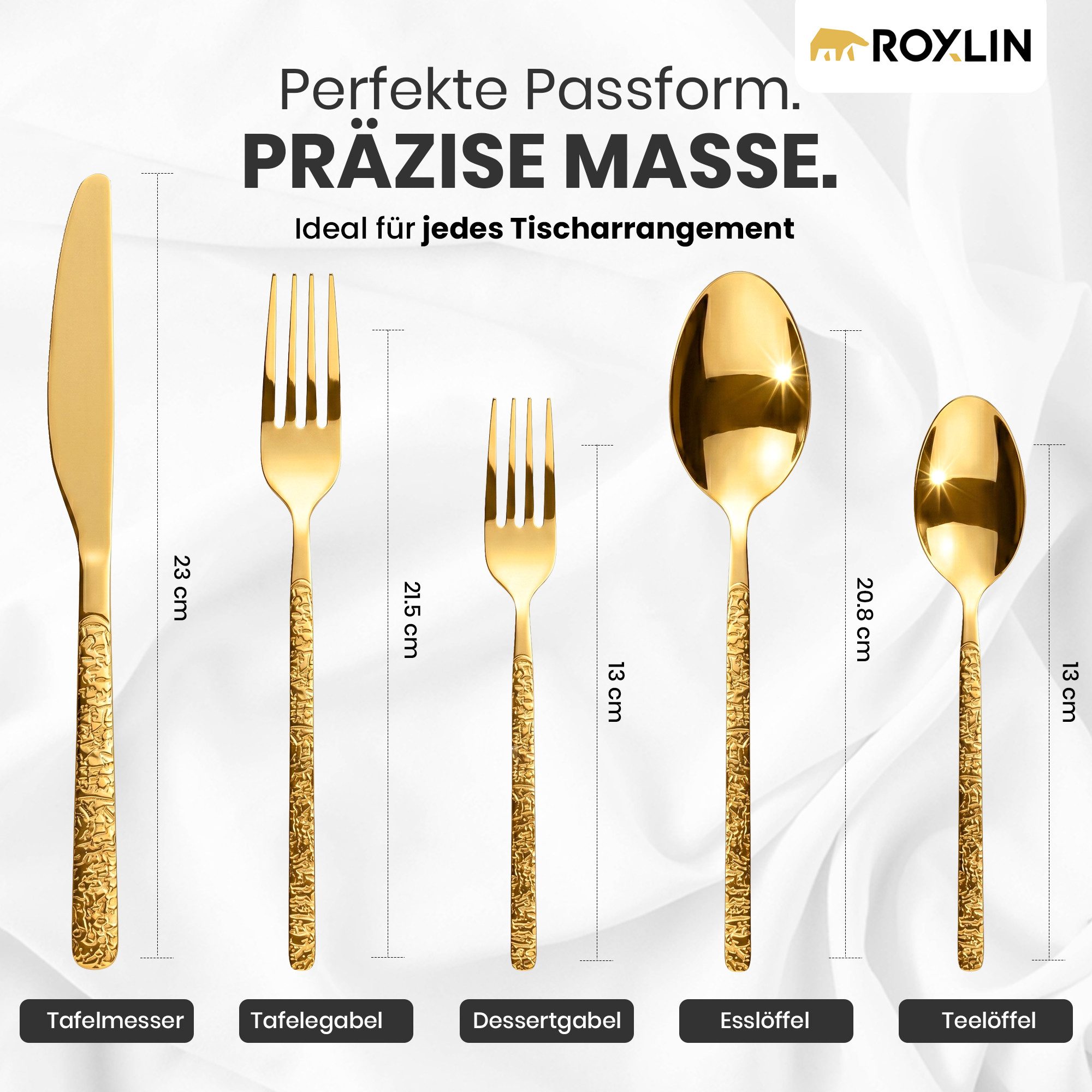Roxlin Besteck-Set 30-teiliges Edelstahl-Besteckset modern & elegant 4 Farbe, 6 Personen, Edelstahl – Bild 4 von 5