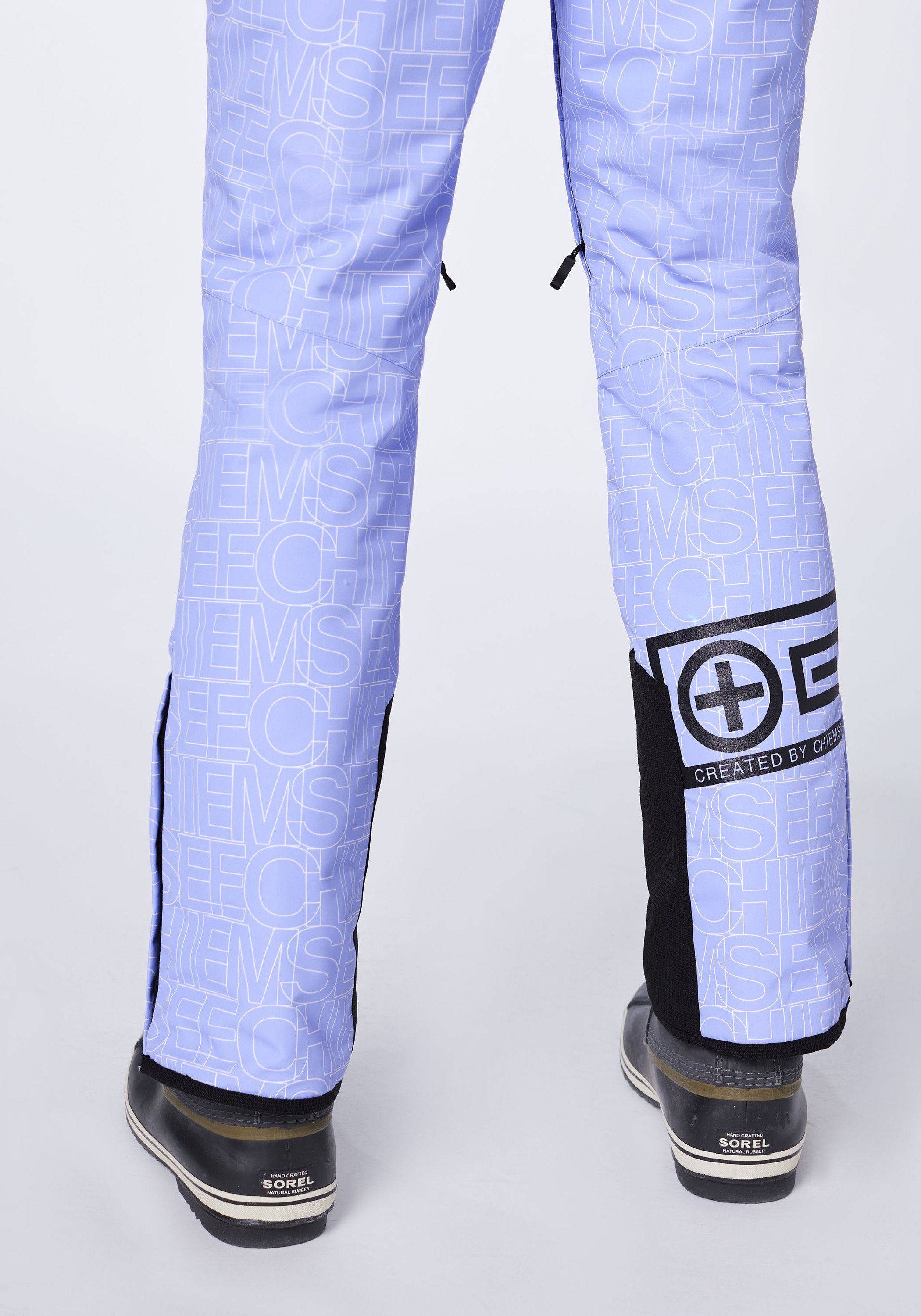 Chiemsee Sporthose Slim-Fit Blue/White Skihose mit Medium Allover-Muster 1
