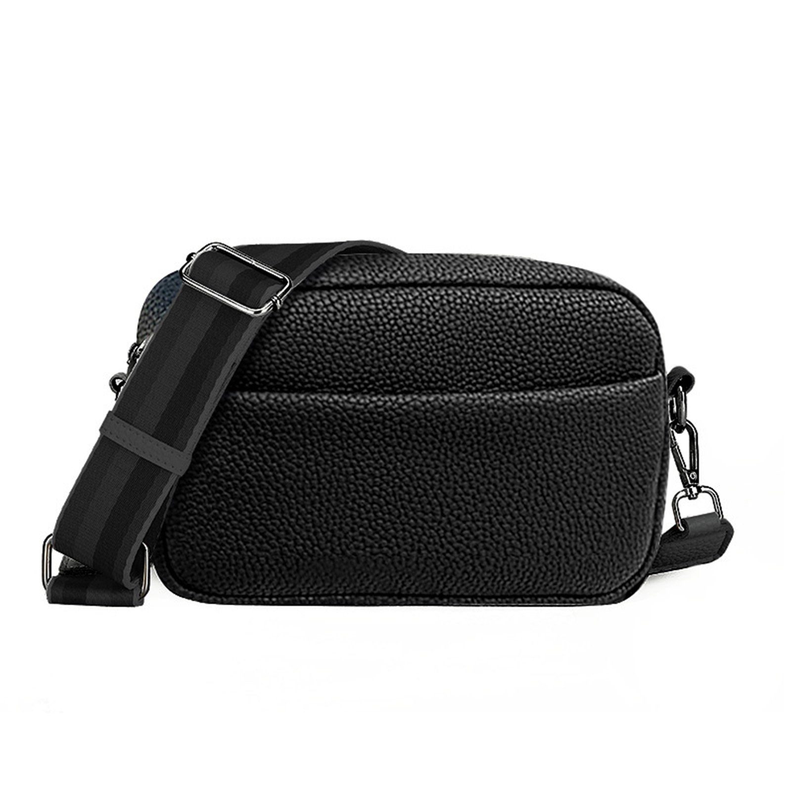 Blusmart Umhängetasche Damen-Umhängetasche Aus PU-Leder, Tragbar Handtasche, Crossbody Bag black