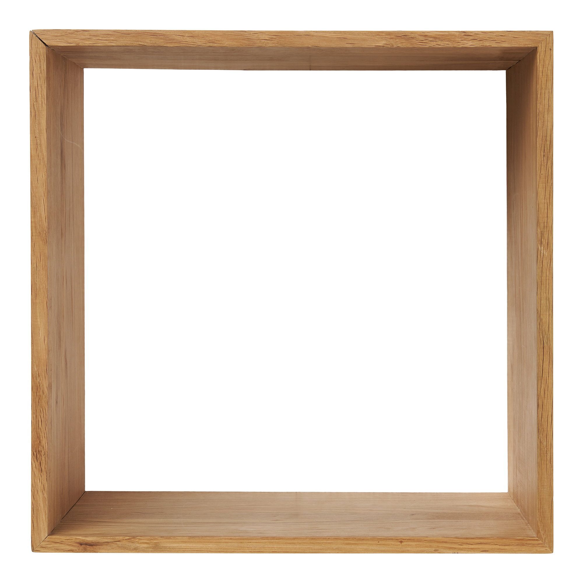 tinkaro Wandregal Lattoon 30 x 18 x 30 cm Eiche Natur, 1-tlg., Massivholz-Bord mit Ablagefläche für verschiedene Wohnräume