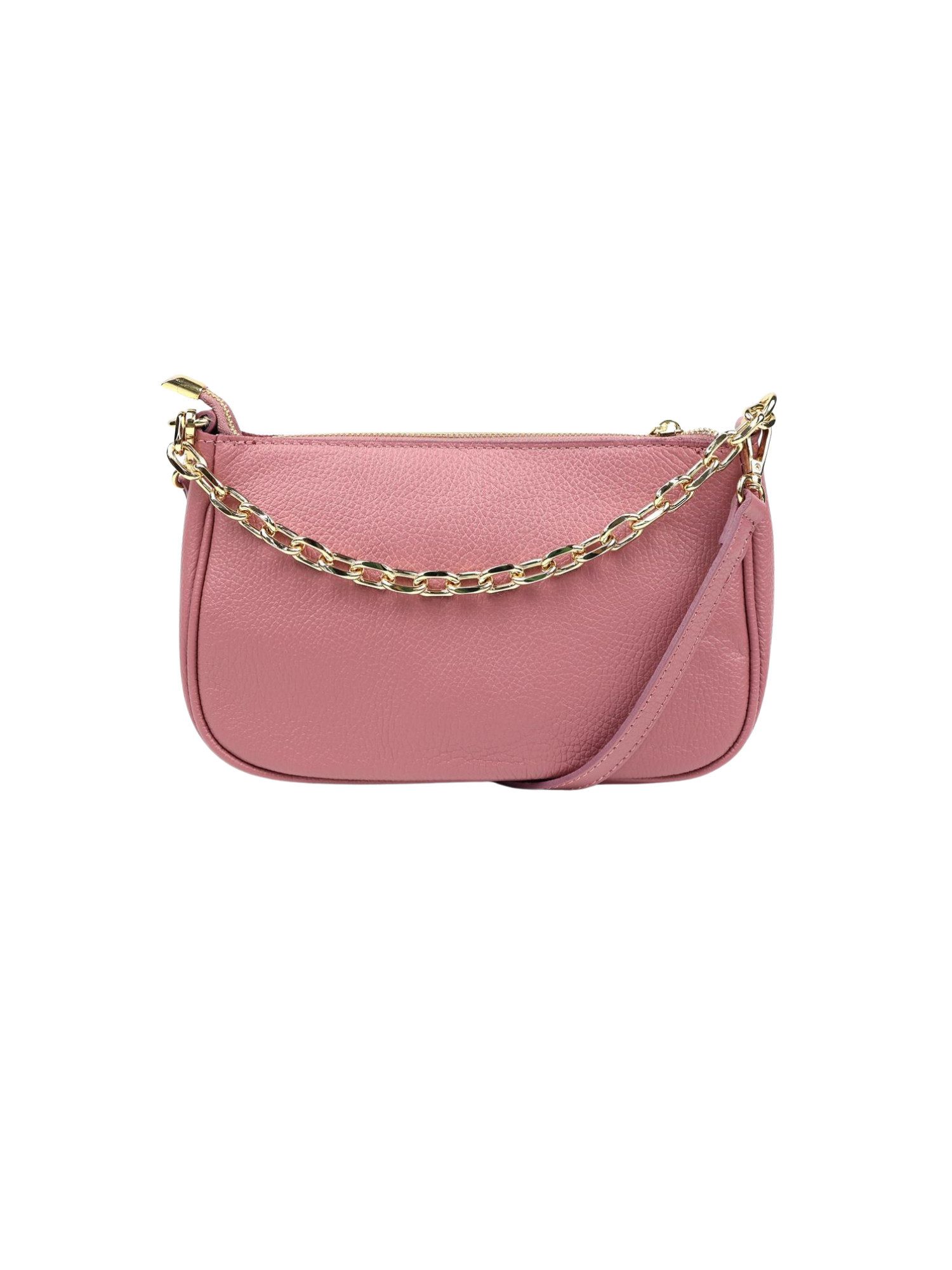 BRISE TASCHE Schultertasche Echtleder Schultertasche mit Kette & Reißverschluss, Echtleder Vielseitig tragbar Leicht