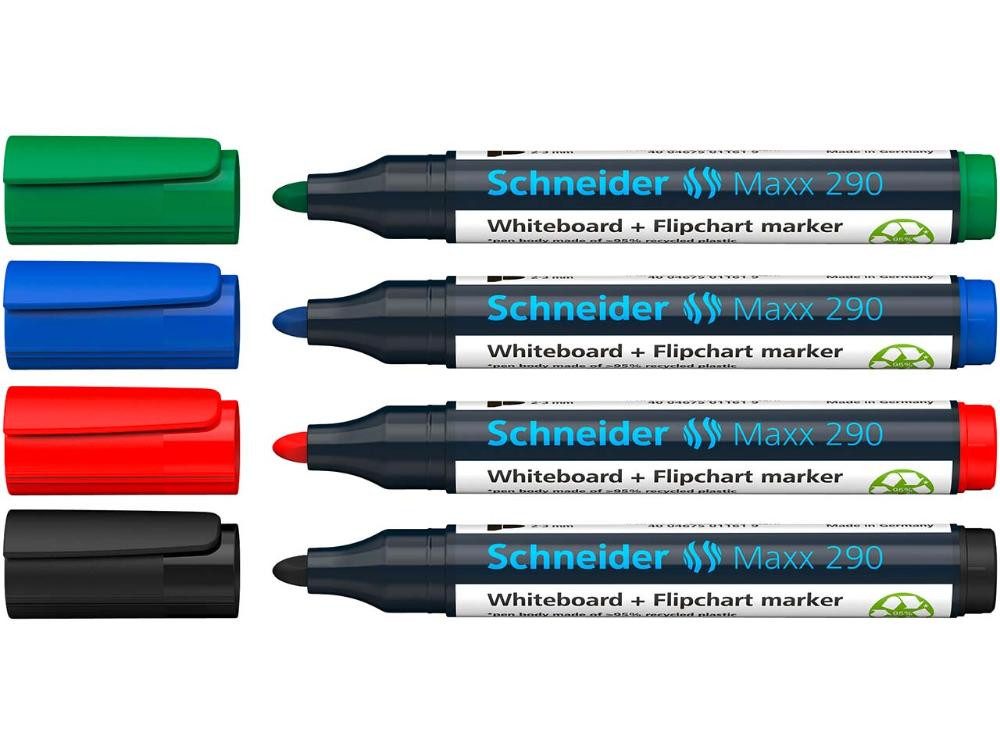 Schneider Whiteboard Marker Schneider Whiteboard- und Flipchartmarker 'Maxx 29, (4-tlg)