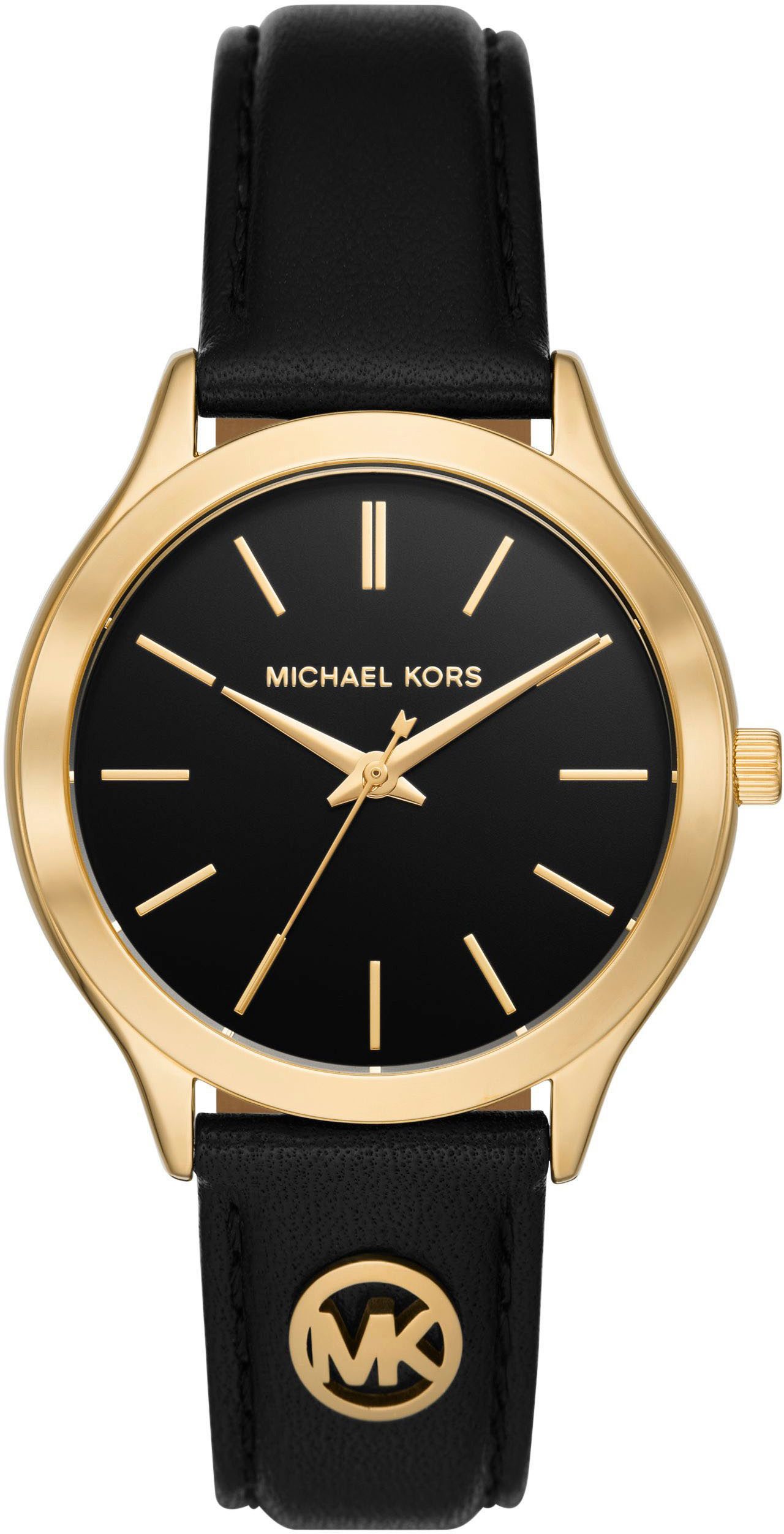 MICHAEL KORS Quarzuhr SLIM RUNWAY MK7553, Armbanduhr, Damenuhr, Lederarmband, analog