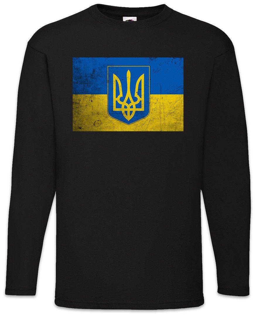 Urban Backwoods Langarmshirt Classic Ukraine Flag Langarm T-Shirt Against War Widerstand Fahne (1-tlg) Faust Gegen Krieg Frieden