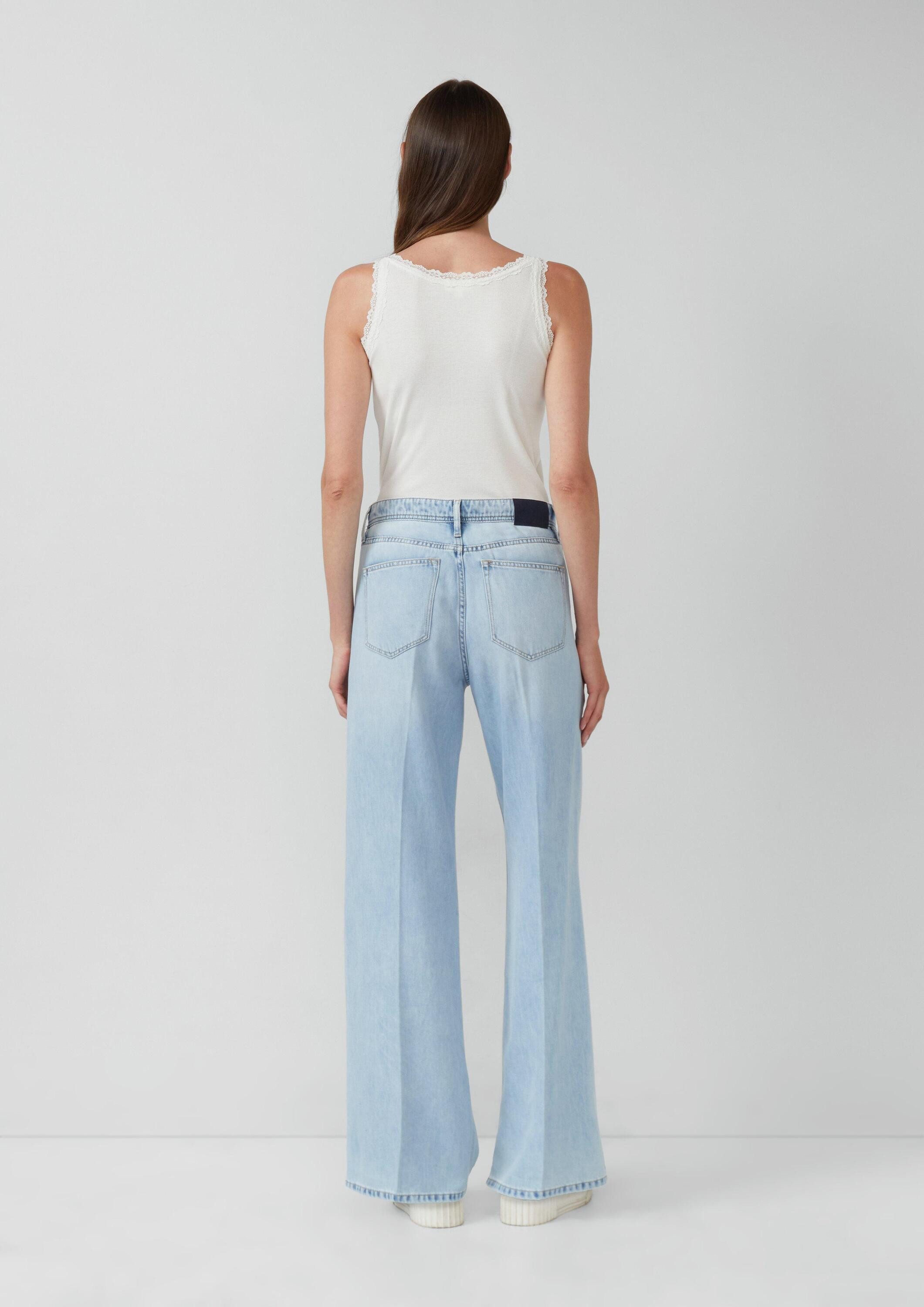 s.Oliver Muscleshirt T-Shirt Tanktop mit Spitzenbesatz