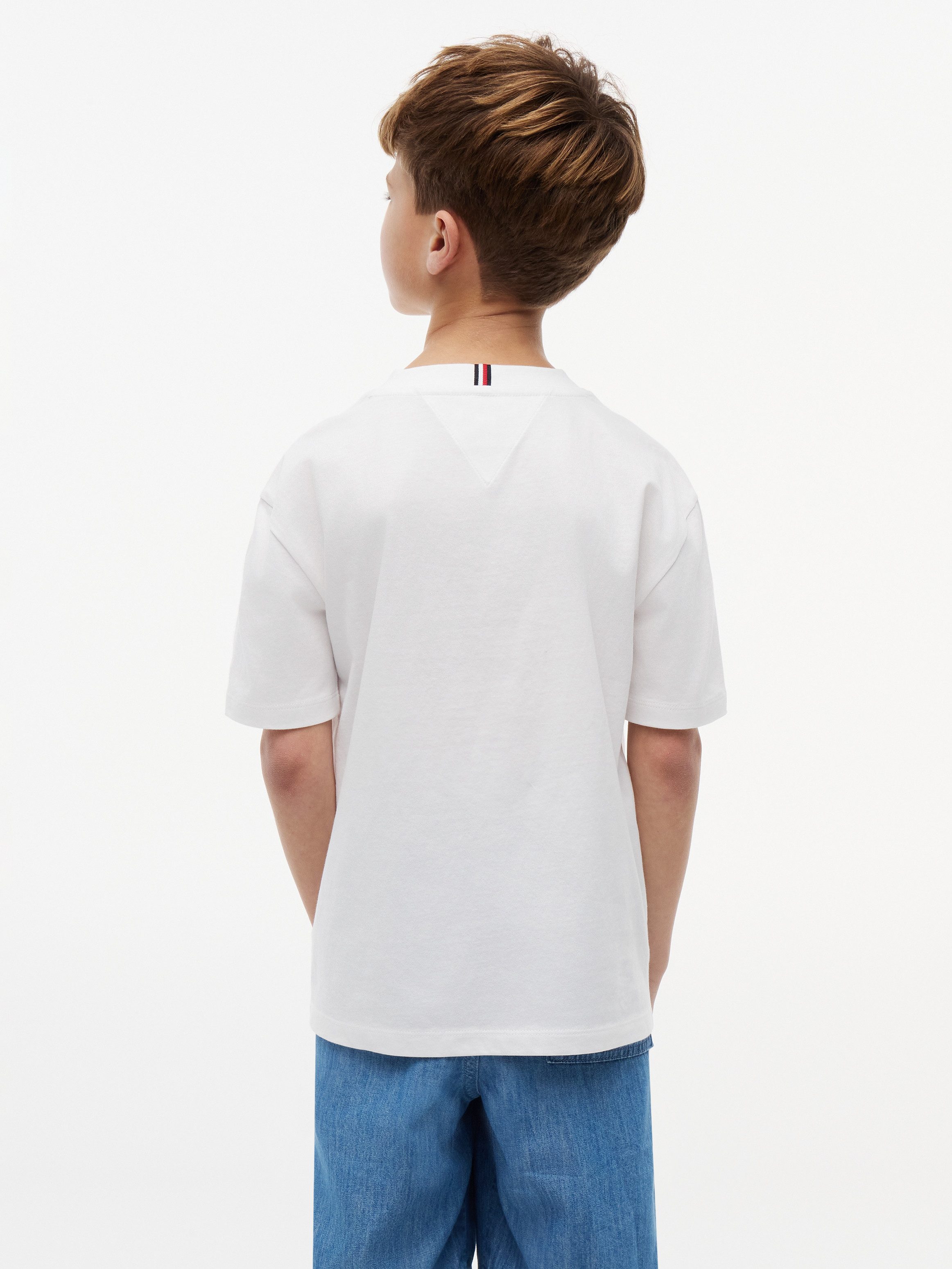 Tommy Hilfiger T-Shirt für Kinder bis 16 Jahre, Graffiti-Druck, Regular Fit – Bild 3 von 5