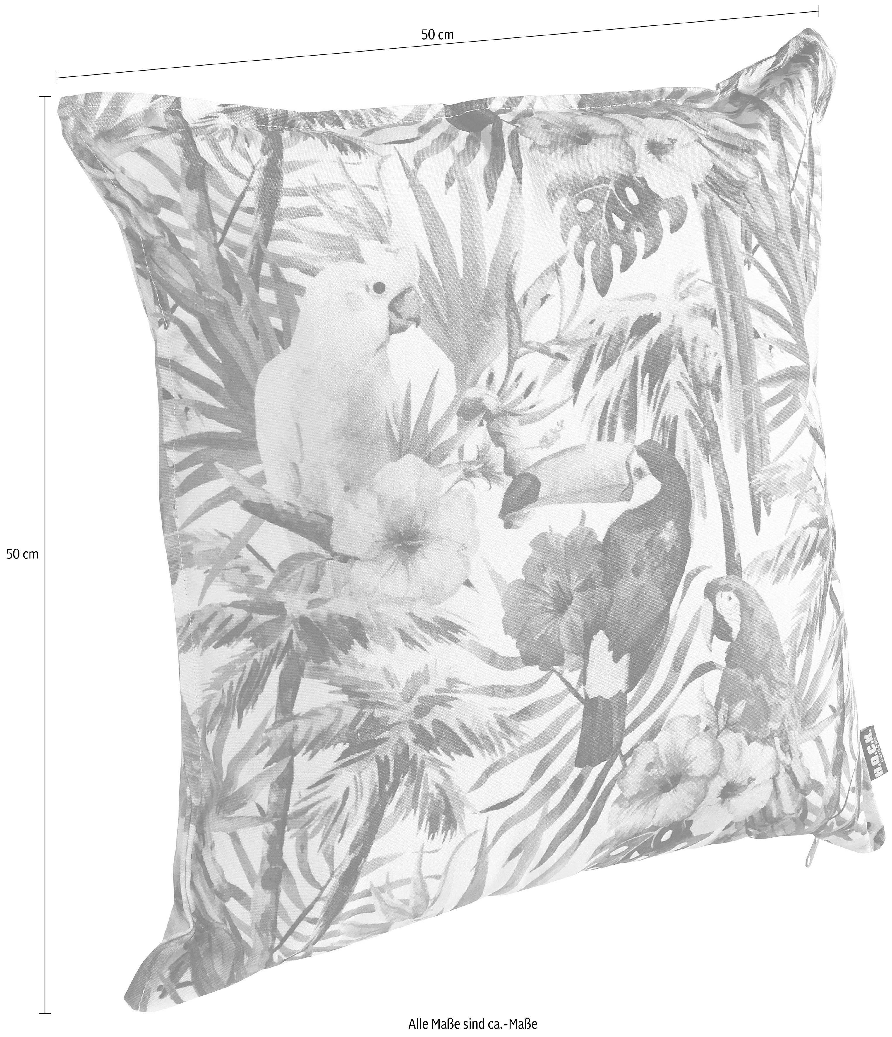 H.O.C.K. Dekokissen tropischen Kissenhülle Design, Paradise Füllung, im mit 8, 1 Stück
