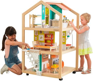 KidKraft® Puppenhaus Stylish Mansion mit EZ Kraft Assembly™, fahrbar; inklusive Möbel