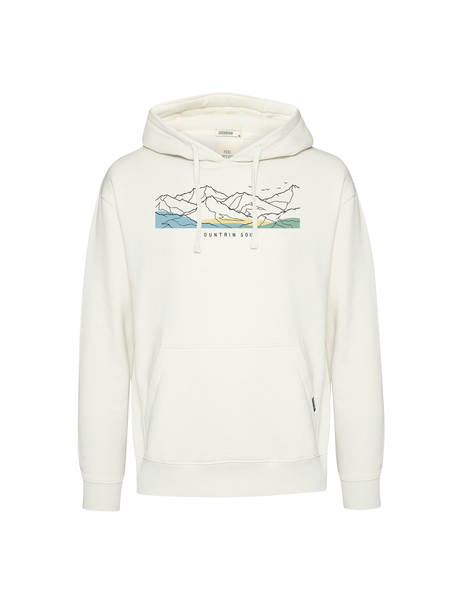 GREENBOMB Hoodie Joy Mountain Soul (1) weitgeschnittener Hoodie, Oversize, aufgesetzte Fronttasche