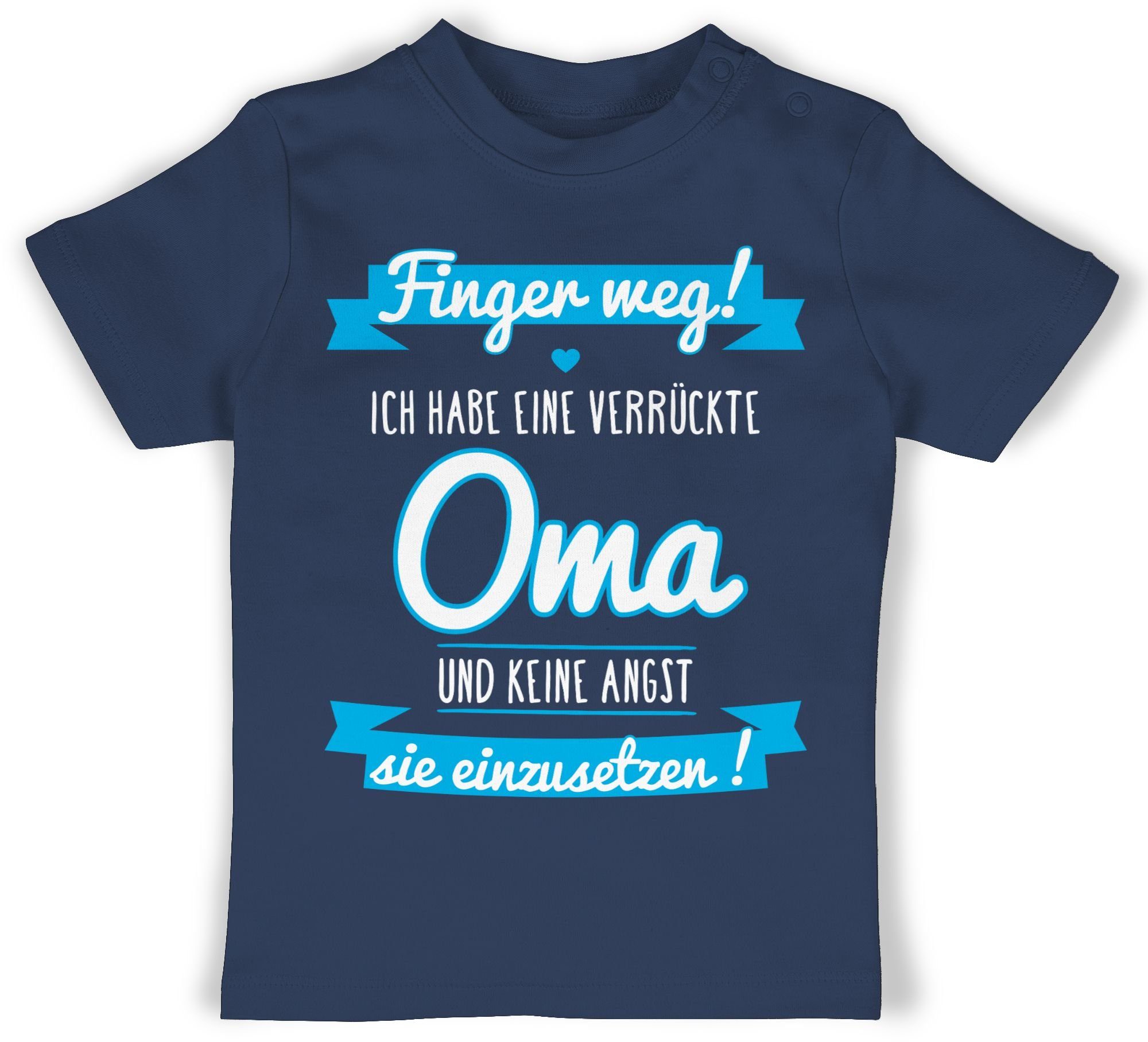 Shirtracer TShirt »Ich habe eine verrückte Oma blau Statement