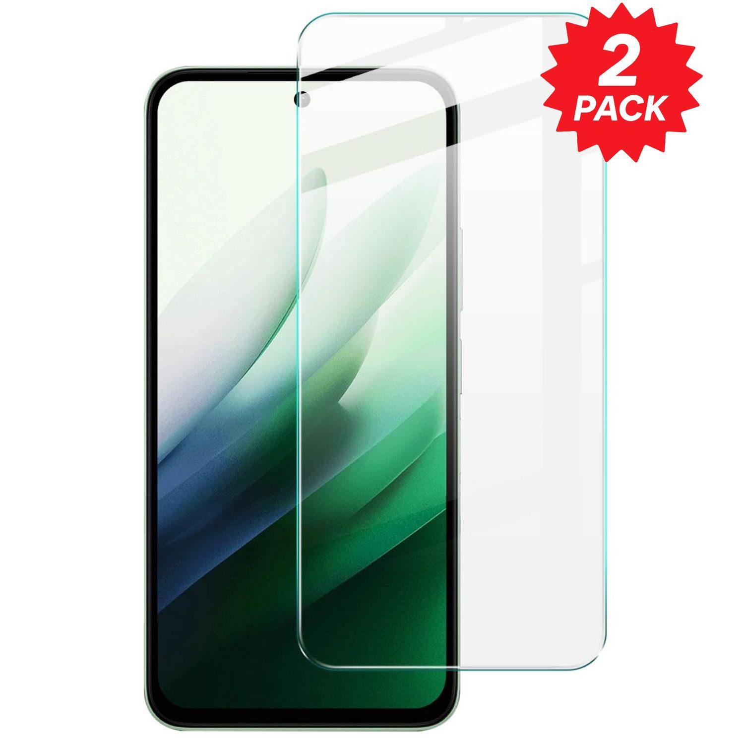 Wigento Handyhülle Für Xiaomi Redmi 15 5G 2x 2.5D 9H Hart Glas Display Schutzglas Folie, Spar Set 0,26mm 9H 2.5D Hart Glas Folie, hoher Schutz