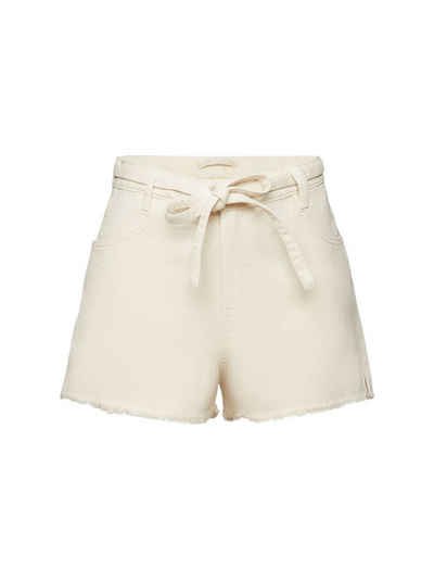 edc by Esprit Shorts Denimshorts mit hohem Bund zum Binden (1-tlg)