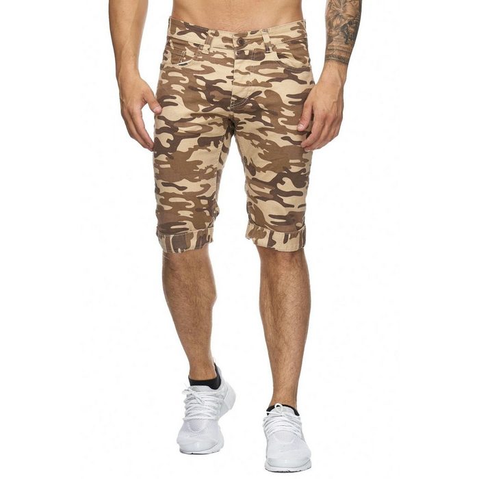 OneRedox Shorts 4045C (Kurze Hose Bermudas Sweatpants 1-tlg. im modischem Design) Fitness Freizeit Casual