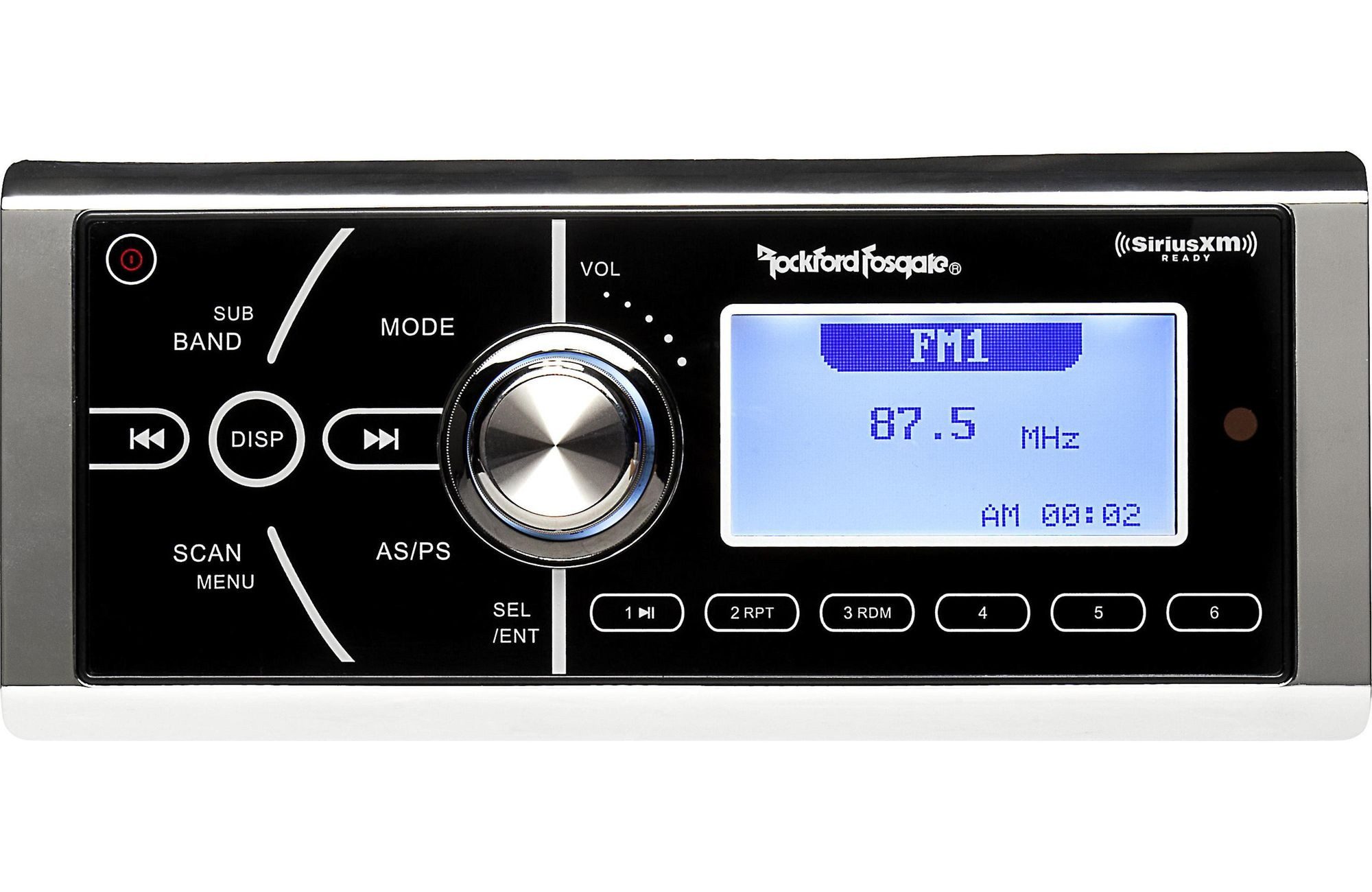 Rockford Fosgate RFX9901DM2 1.8 DIN Digital Media Receiver Autoradio (Marin/Wasserdicht, AM/FM Radio, Animiertes Display, Freisprecheinrichtung)