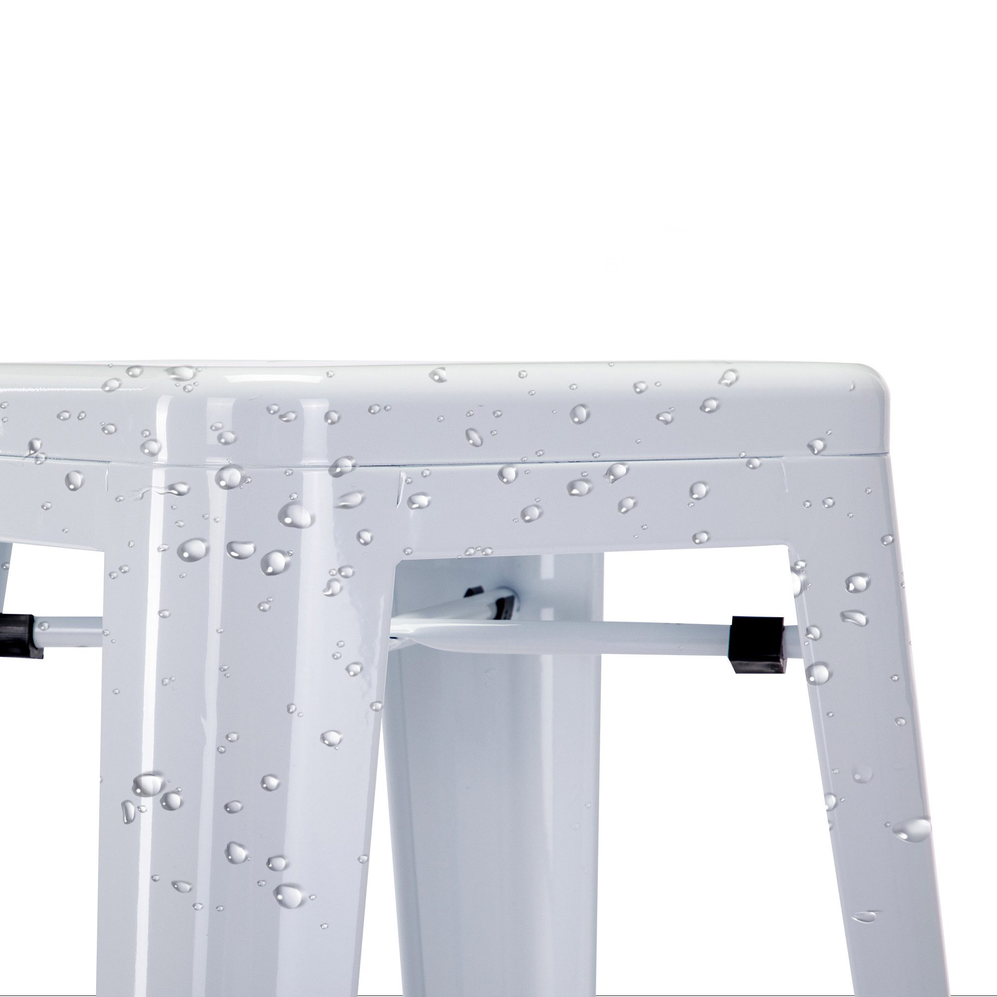 Duhome Barhocker (665D), Barstuhl Tresenhocker, Stapelbar Metall Bistrohocker mit Fußstütze