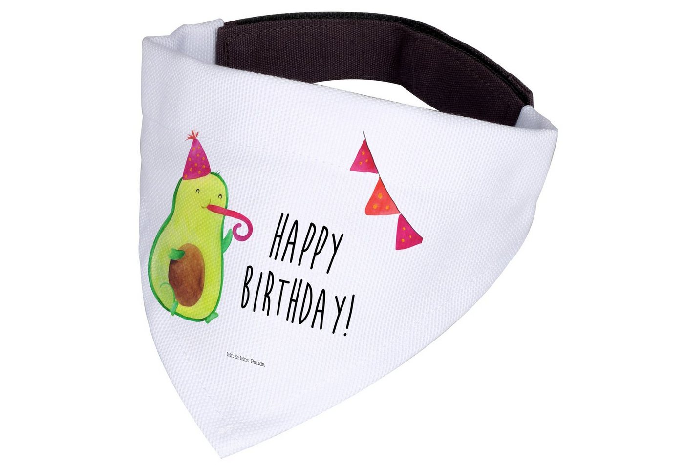 Thumbnail - Mr. & Mrs. Panda Hundefliege Avocado Geburtstag - Weiß - Geschenk, Party, Vegan, Gesund, Hundehals, Polyester, Kreative ...