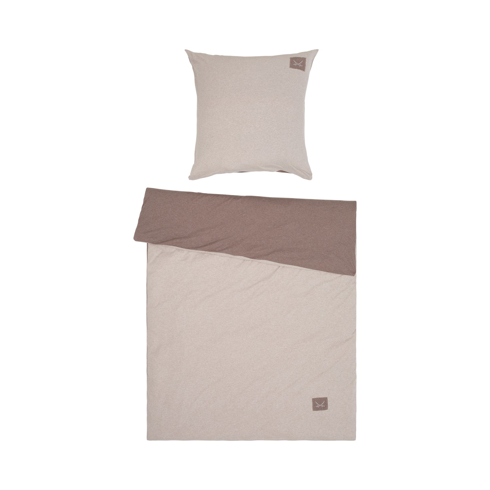 Sansibar Sylt Wendebettwäsche Bettwäsche "Jersey Melange" mit modernem Logo günstig online kaufen