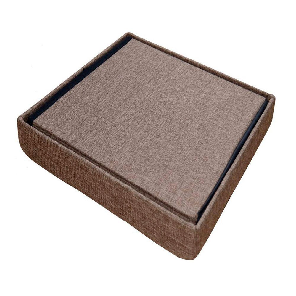 style home Sitzhocker mit Stauraum faltbare Sitzwürfel (Sitztruhe aus Leinen, 38 * 38 * 38 cm Brown), gepolstert Sitzbank Fußhocker für Wohnzimmer Schlafzimmer – Bild 5 von 5