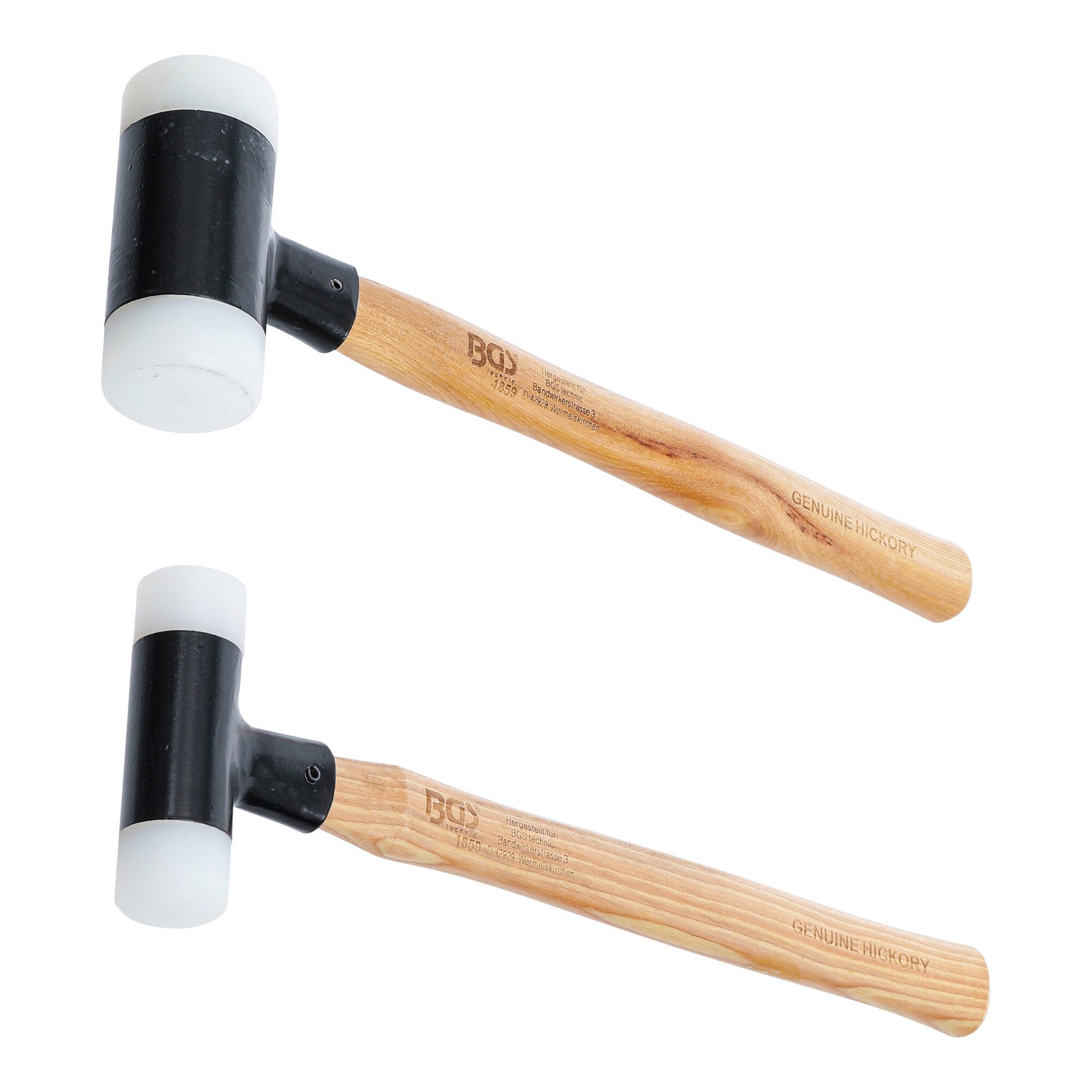 BGS technic Hammer BGS Schonhammer-Satz Hickory Stiel 2 teilig
