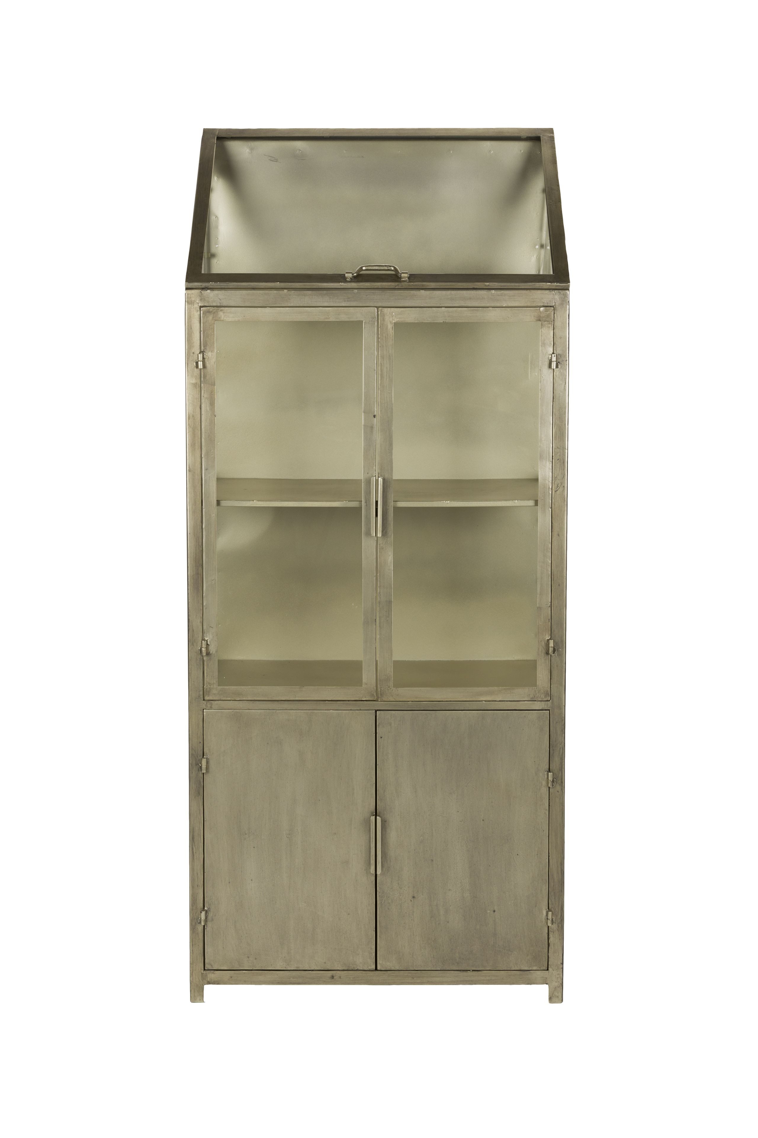 Dutchbone Vitrine Industrial Vitrine Showcase Monviso Metall Glas Gold