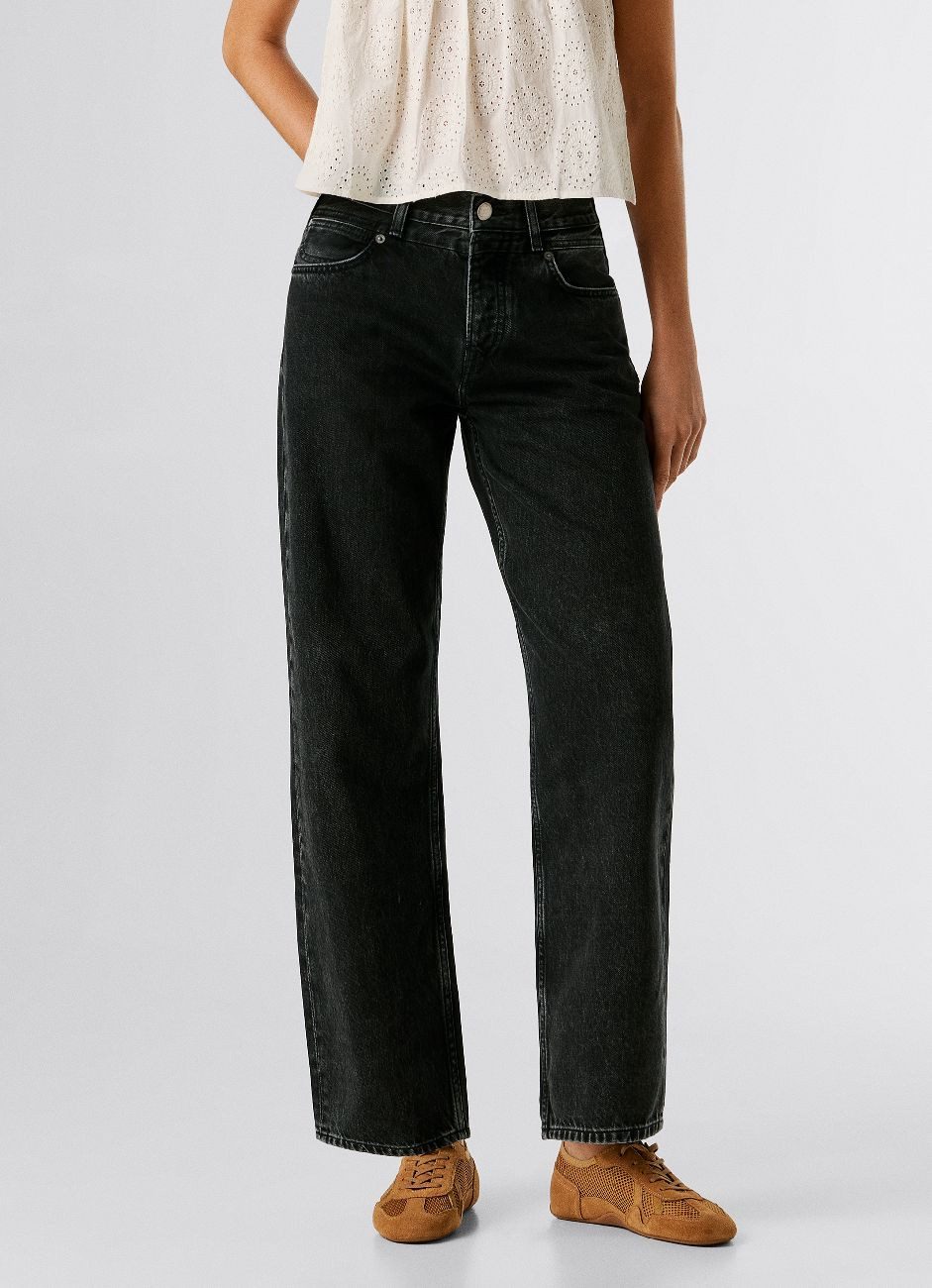 Pepe Jeans 5-Pocket-Jeans BOYFRIEND JEANS MW CRAFT mit mittlerem Bund