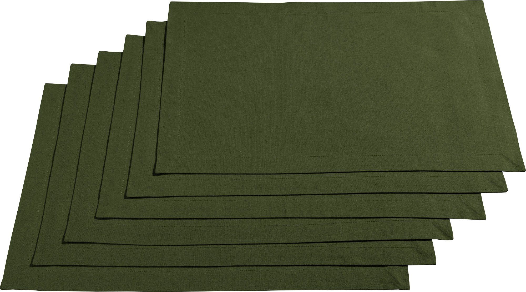 REDBEST Platzset Tischset "Seattle" 6er-Pack, Baumwolle Uni