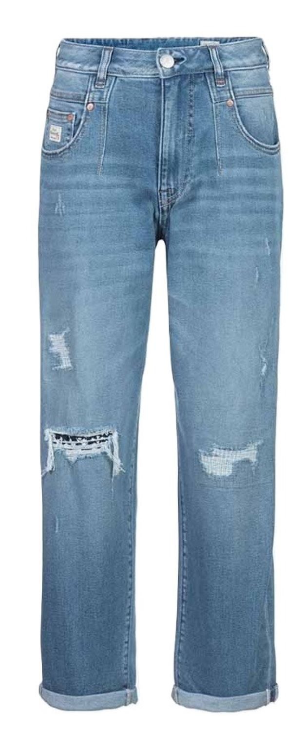 Herrlicher High-waist-Jeans 5825-D9705, Brooke High Waist Jeans mit Destroyed Finish Figurbetonende Abnäher