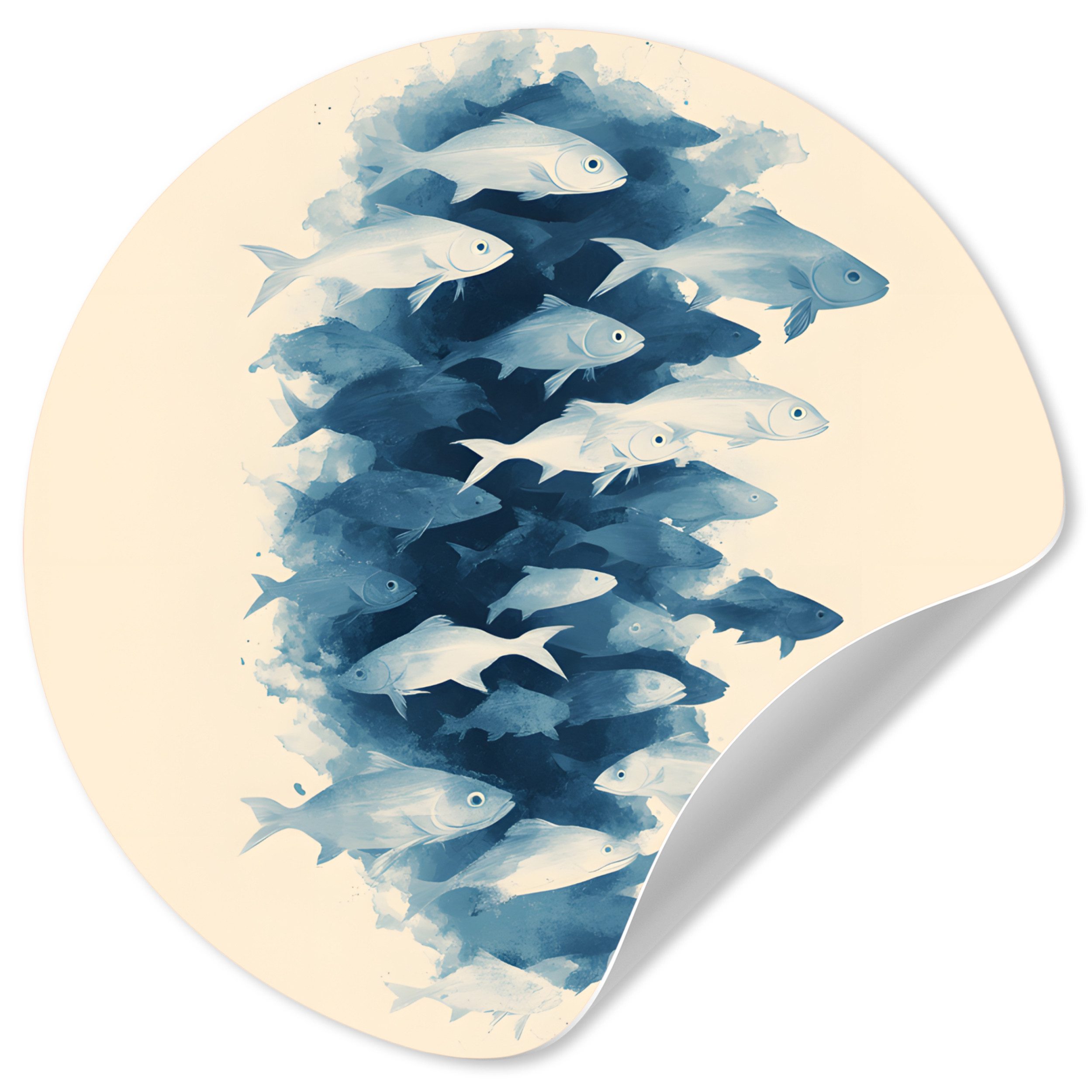 MuchoWow Wandsticker Fische - Minimalistisch - günstig online kaufen