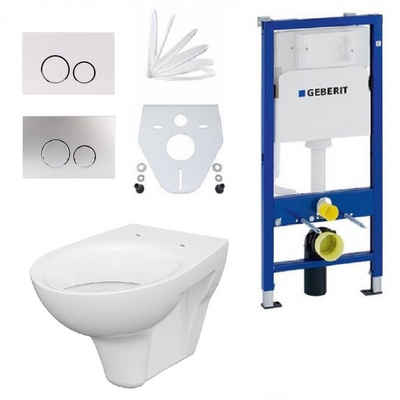 GEBERIT Vorwandelement WC Geberit Vorwandelement WC Drückerplatte Set Neu, Spar-Set, LotusClean-Beschichtung