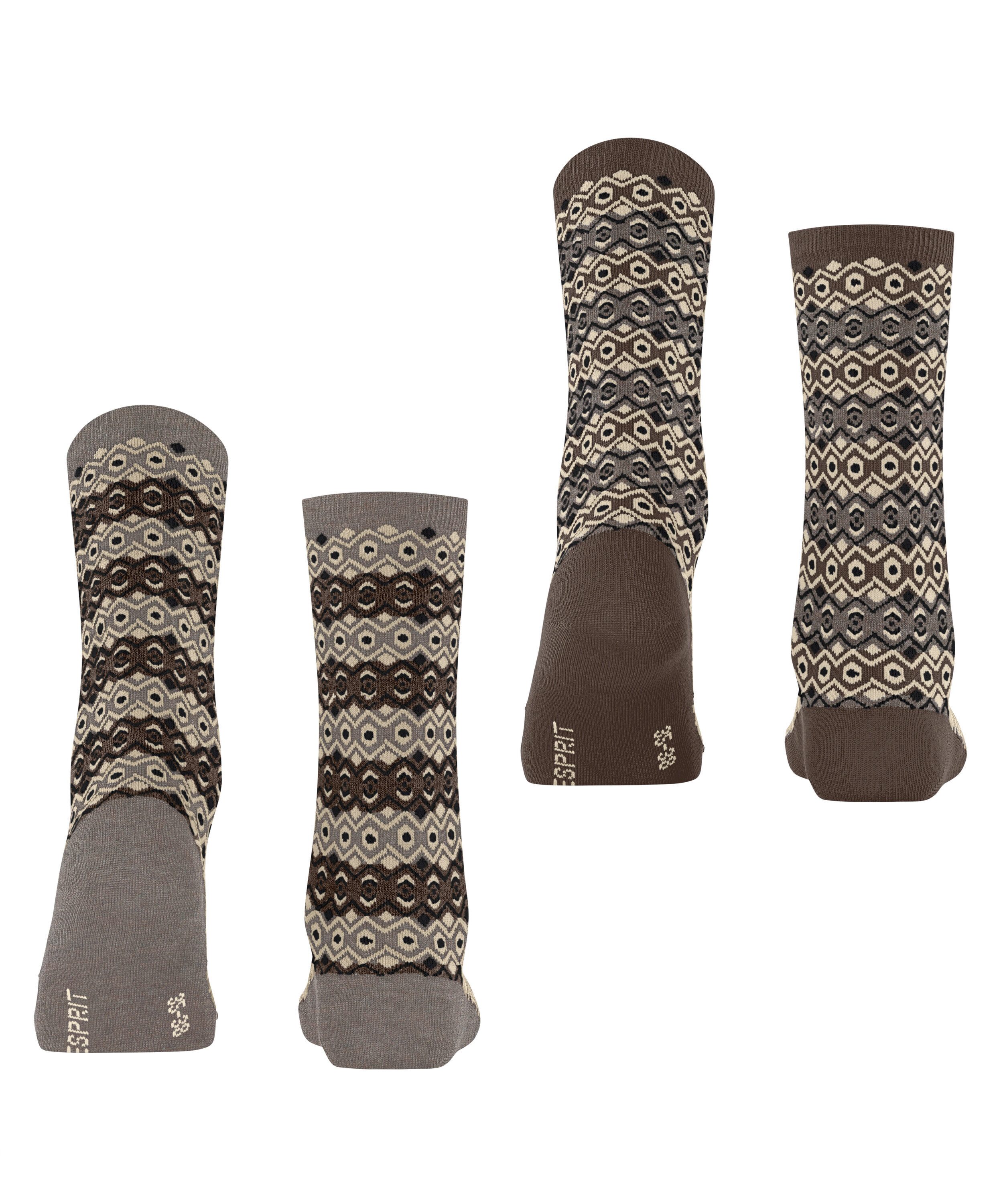 Esprit Socken Esprit Scandinavian 2-Pack Damen (2-Paar)