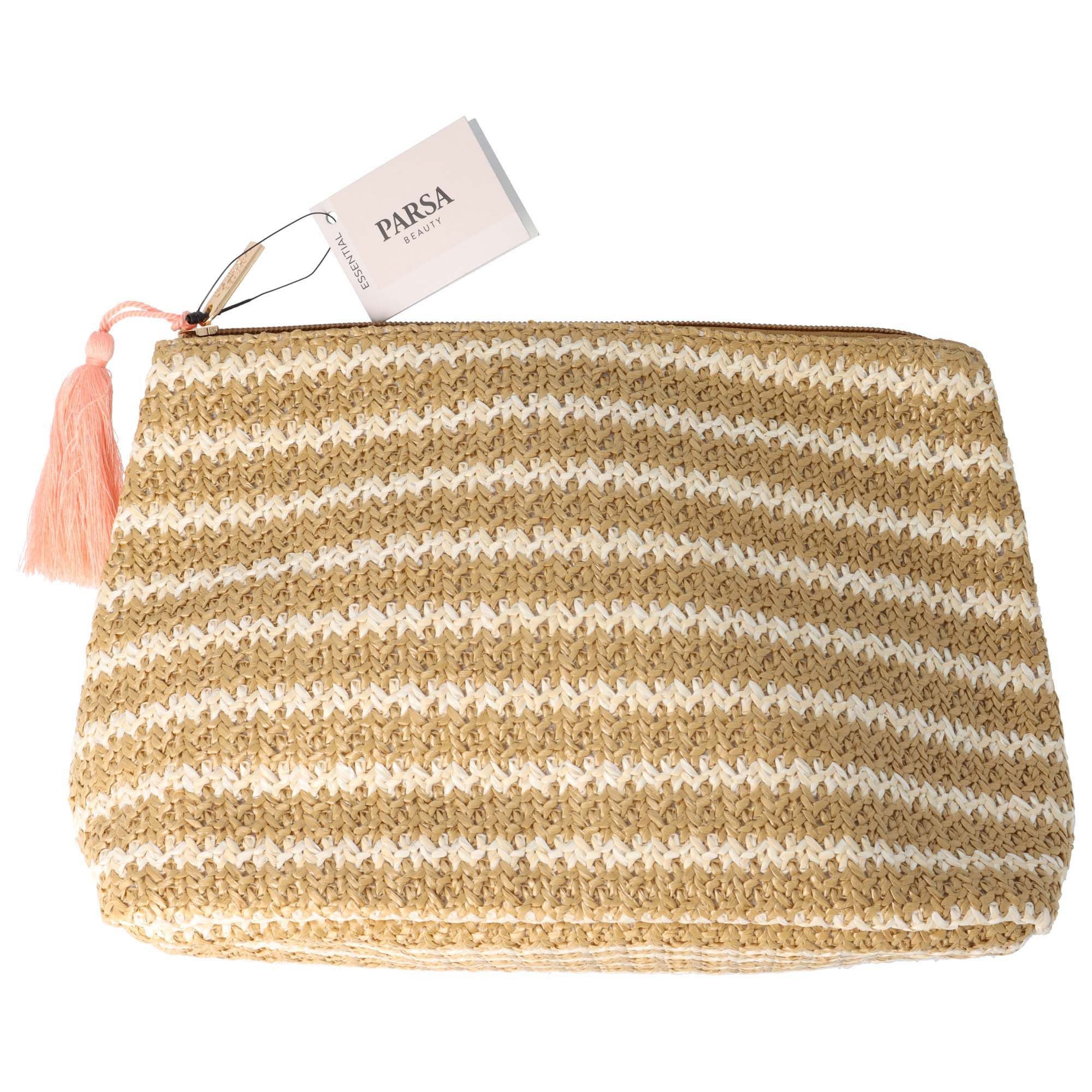 PARSA Beauty Kulturbeutel Kulturtasche Strick-Optik günstig online kaufen