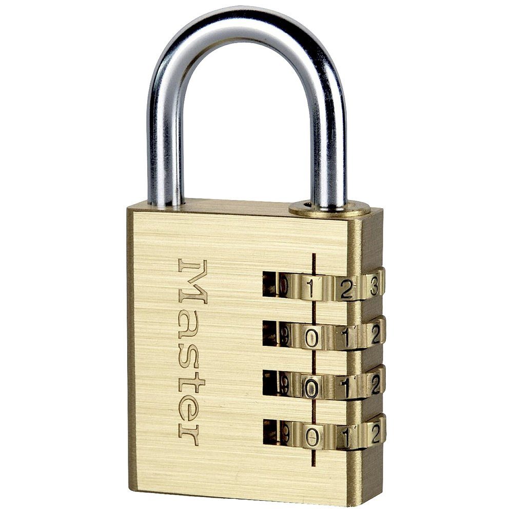 Master Lock Vorhängeschloss Master Lock P44298 Vorhängeschloss Gold, Silber Zahlenschloss