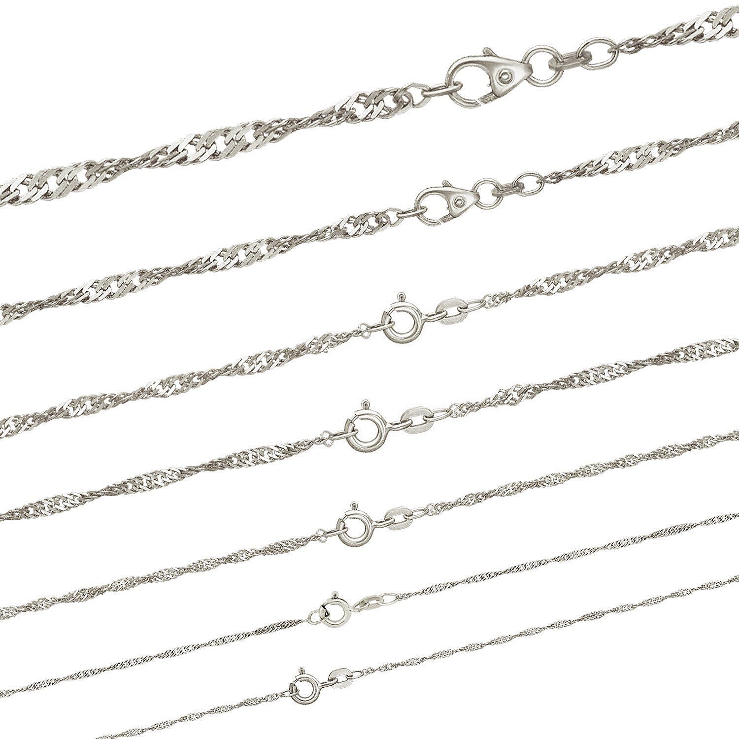 HOPLO Silberkette Silberkette Singapurkette Länge 21cm günstig online kaufen