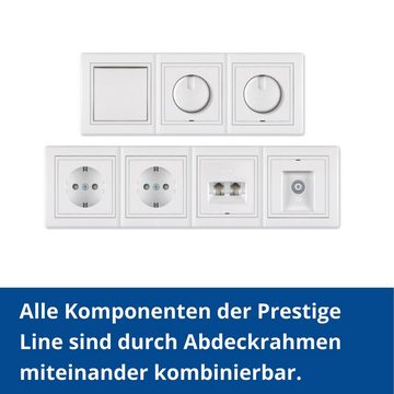 Aling Conel Lichtschalter PRESTIGE-Line Unterputz-Ein/Aus-Schalter mit Glimmlampe (Packung)