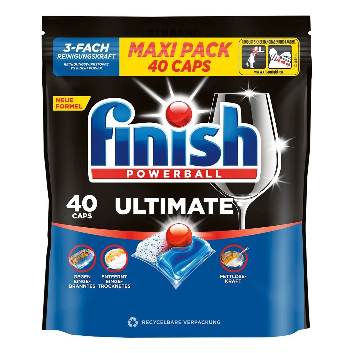 FINISH Powerball Ultimate Fresh Spülmaschinentabs (40 Caps)
